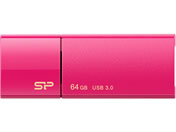 シリコンパワー/USB3.0 スライド式USBメモリ 64GB ピンク