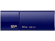 シリコンパワー/USB3.0 スライド式USBメモリ 64GB ネイビー