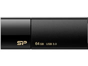 シリコンパワー/USB3.0 スライド式USBメモリ 64GB ブラック