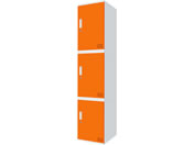 Netforce/�L���[�{�C�h ���b�J�[ 3�l�p 1��3�i �V�����_�[�� ����600mm �X�`�[�� �z���C�g�~�I�����W/CUB3560S03-WHOR