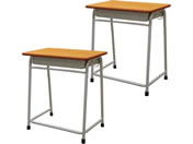 Netforce/学校机 木目 スチール 旧JIS2号 カバ柄 2個セット/GKD-3S2-FW-2-BC