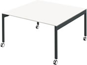 Y2K/�t���[�A�h���X�f�X�N1212 W1200�~D1200 �L���X�^�[�t �z���C�g/FAS12-1212C-WH