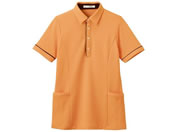 カーシーカシマ/半袖ロングポロシャツ(男女兼用)ケアウェア 25-2429-0406 3L HSP004-14(サニーオレンジ)