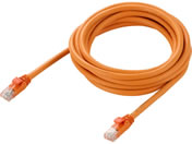 �G���R��/LAN�P�[�u�� Cat6A 10Gbps 500MHz �ܐ܂�h�~ ���� 3m �I�����W/LD-GPA�^DR3
