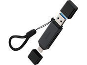 �G���R��/SD�J�[�h���[�_�[ USB3.2(Gen1) SD microSD Express�Ή� USB-C & USB-A 2-in-1 �����]��/MR3C-D21BK