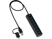 �G���R��/USB�n�u 7�|�[�g USB-A�~7 AC�A�_�v�^�[�t��/U3HC-T070SBK