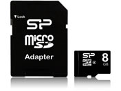 シリコンパワー/microSDHCカード 8GB/SP008GBSTH004V10SP