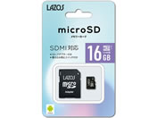 Lazos/microSDHCメモリーカード 16GB/L-16MSD10-U1