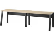 �G�����T/���[�N�e�[�u�� �΂ߋr �Жʃ^�C�v W2400�~D600�~H720mm �V�i�`������ �r�u���b�N/LFK-2406-NB