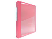 カルテブック(クリアータイプ)A4 4穴 レッド 背幅40mm/68-5129-36