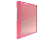 カルテブック(クリアータイプ)A4 2穴 レッド 背幅30mm/68-5129-38