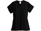ディーフェイズ/ユニセックス 3ポケットトップ 診察衣 25-6510-0003 ブラック Z1004(XXS)