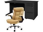 Netforce/�f�X�N�`�F�A�Z�b�g �Б�3�i W1400 �����f�X�N+�`�F�A ���~�L������/LKD147BKDYBKCA3