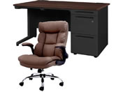 Netforce/�f�X�N�`�F�A�Z�b�g �Б�3�i W1400 �����f�X�N+�`�F�A ���~�u���E��/LKD147BKDYBRBR3