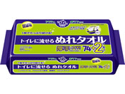 クレシア/アクティ トイレに流せるぬれタオル 76枚