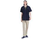 ナガイレーベン/ニットシャツ 介護ユニフォーム 25-6528-0103 ネイビー JD-3172(S)