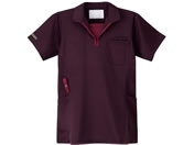 ナガイレーベン/ニットシャツ 介護ユニフォーム 25-6528-0201 パープル JD-3172(M)