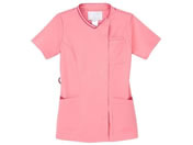 ナガイレーベン/女子スクラブ 診察衣 24-6524-0302 コーラルピンク NEW SONG RF-5087(LL)