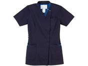 ナガイレーベン/女子スクラブ 診察衣 24-6983-0104 ネイビー+Rブルー NEW SONG RF-5122(M)