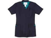 ナガイレーベン/女子スクラブ 診察衣 24-6983-0105 ネイビー+ターコイズ NEW SONG RF-5122(M)