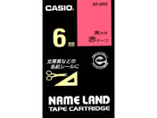 カシオ/ネームランド スタンダード 6mm 赤/黒文字/XR-6RD