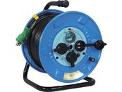 NICHIDO/電工ドラム 屋外型 アース付 漏電保護専用ブレーカ付 30m NPW-EB33