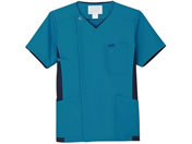 フォーク/メンズジップスクラブ 診察衣 24-2924-0104 LL 7025SC-11(ターコイズ)