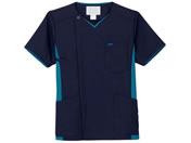 フォーク/メンズジップスクラブ 診察衣 24-2924-0201 S 7025SC-17(ダークネイビー)