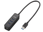 エレコム/マグネット付USB3.0ハブ バスパワー4ポート 黒/U3H-T405BBK