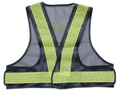 TRUSCO/メッシュ安全ベスト ショート丈 紺*イエロー 着丈420mm