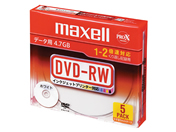 マクセル 2xデータ用DVD-RW5枚プリントホワイト DRW47PWB.S1P5SA