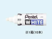 ペンテル/ホワイト 太字 白 10本/X100-WD