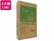 Forestway/ゴミ袋(ティッシュBOXタイプ)透明 90L 100枚×3箱