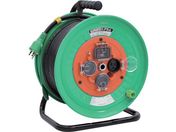 NICHIDO/電工ドラム 屋外型 過負荷漏電保護兼用ブレーカ付 2PNCT電線 30m NW-EK33PN