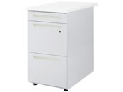 Netforce/ナッツ 脇机 3段 幅400mm ニューグレー×ホワイト/LD-WD3-FW-NG-WH