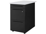 Netforce/ナッツ 脇机 3段 幅400mm ブラック×ニューグレー/LD-WD3B-FW-BKNG