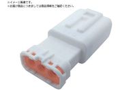 TRUSCO/防水コネクタ ソケットハウジング 3芯 中継用 10個入 被覆外径φ2.2〜2.8 白 P-CE01A5-03N0-02