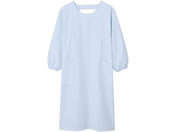 モンブラン/予防衣(男女兼用・長袖)エプロン 24-8145-0206 4L 74-405(サックス)