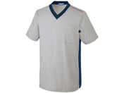 ルコックスポルティフ/ユニセックス VネックTシャツ 介護ユニフォーム 25-6529-0103 M UZL3201-20(グレーモクXネイ