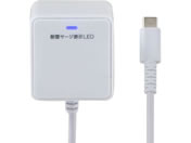 朝日電器/雷サージ付 TypeC直結式充電器 PD20W 1m