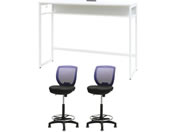 Netforce/�n�C�f�X�N1��+�n�C�`�F�A2�r �Z�b�g ��1500mm �Œ�r �L���X�^�[�r �f�X�N�`�F�A WH�~WH �`�F�A NV/HD1545CRHFLWWNV