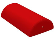 高田ベッド/カラー診察用半円マクラ 特大 レッド/TB-77C-04