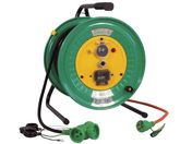 NICHIDO/電工ドラム 屋外型 びっくリール 漏電保護専用ブレーカ付 30m RBW-EB30S 22A-30Mブレーカーツキ