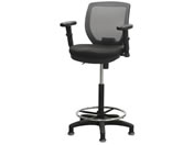 Netforce/ハイチェア CORE 固定脚 上下昇降肘付き グレー/CRH-1MAFL-FW-GY