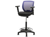 Netforce/ハイチェア CORE 固定脚 上下昇降肘付き ネイビー/CRH-1MAFL-FW-NV