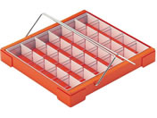 日本医理器材/カラー散薬トレー(30人用)取手付 投薬トレー 23-5662-00 6144-02(オレンジ)