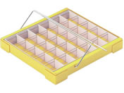 日本医理器材/カラー散薬トレー(30人用)取手付 投薬トレー 23-5662-01 6144-03(イエロー)