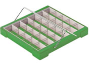 日本医理器材/カラー散薬トレー(30人用)取手付 投薬トレー 23-5662-03 6144-05(グリーン)