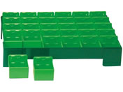 日本医理器材/カラー散薬トレー(30人用)投薬トレー 23-5664-03 KT-30(グリーン)