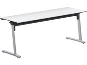 G)コクヨ/フラップテーブル カーム 棚付 ホワイト 脚銀 W1800×D600